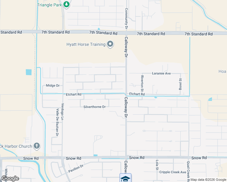 map of restaurants, bars, coffee shops, grocery stores, and more near 9813 Jersey Shore Drive in Bakersfield