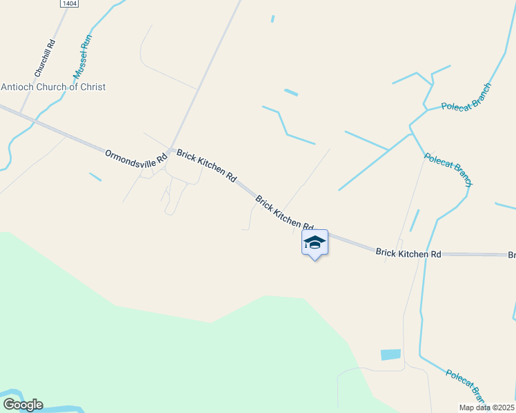 map of restaurants, bars, coffee shops, grocery stores, and more near 382 Brick Kitchen Road in Hookerton