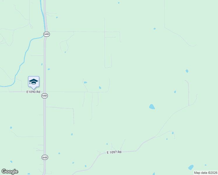 map of restaurants, bars, coffee shops, grocery stores, and more near 1090 Road in Muldrow