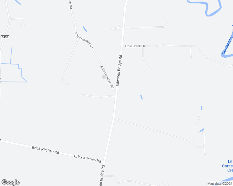 map of restaurants, bars, coffee shops, grocery stores, and more near Edwards Bridge Road in Hookerton