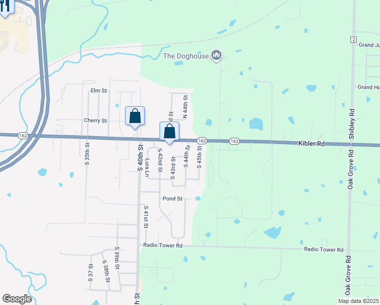 map of restaurants, bars, coffee shops, grocery stores, and more near 12 South 45th Street in Van Buren