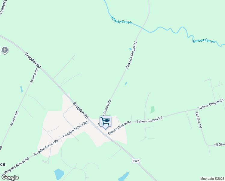 map of restaurants, bars, coffee shops, grocery stores, and more near 4446 Steven's Chapel Road in Smithfield