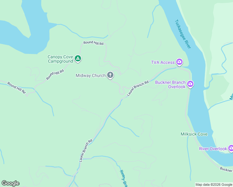 map of restaurants, bars, coffee shops, grocery stores, and more near 465 Round Hill Road in Bryson City