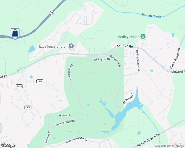 map of restaurants, bars, coffee shops, grocery stores, and more near 12616 Longstock Court in Huntersville