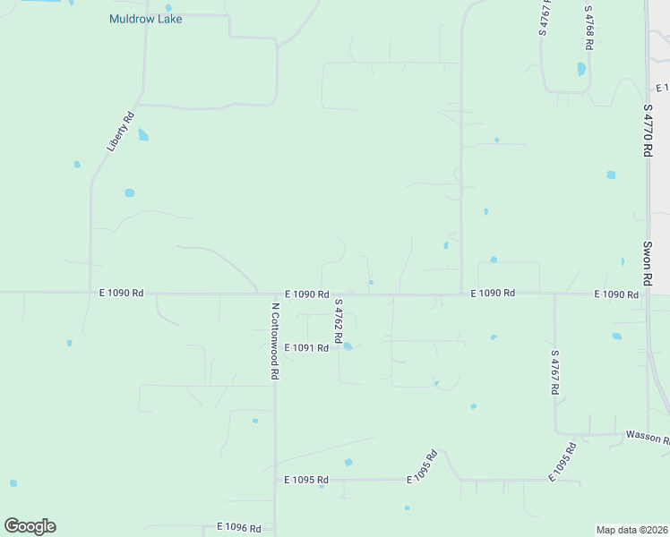 map of restaurants, bars, coffee shops, grocery stores, and more near 476119 East 1090 Road in Muldrow