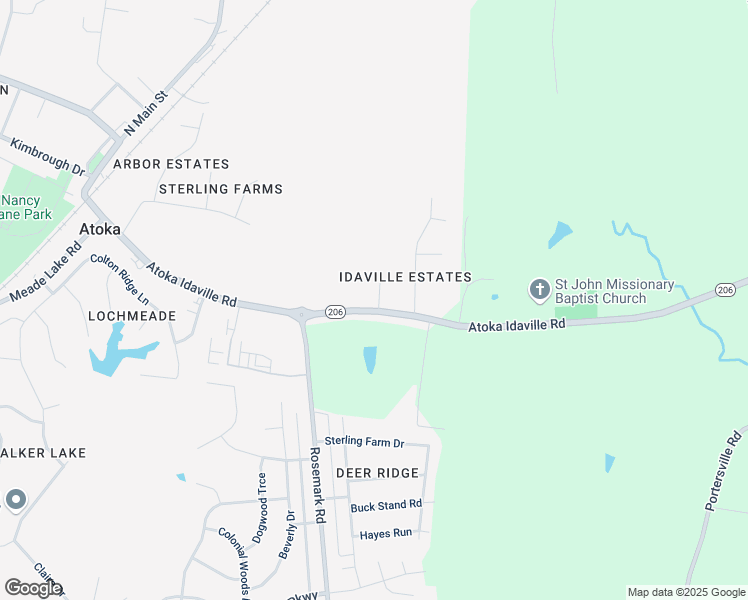 map of restaurants, bars, coffee shops, grocery stores, and more near 73 Philip Cove in Atoka