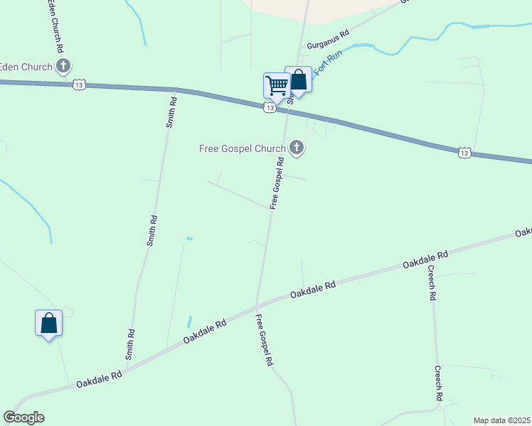 map of restaurants, bars, coffee shops, grocery stores, and more near 356 Free Gospel Road in Snow Hill