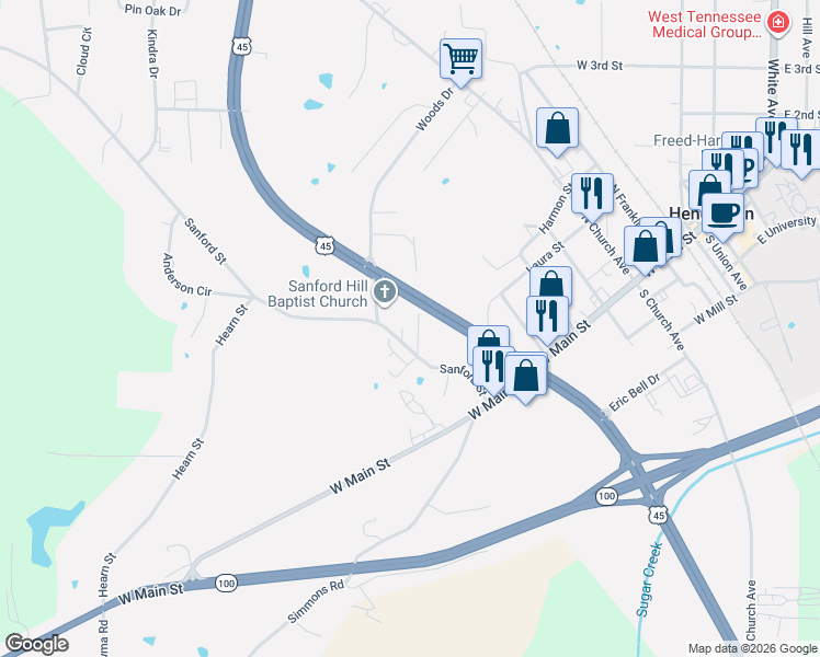 map of restaurants, bars, coffee shops, grocery stores, and more near 237 Sanford Cove in Henderson