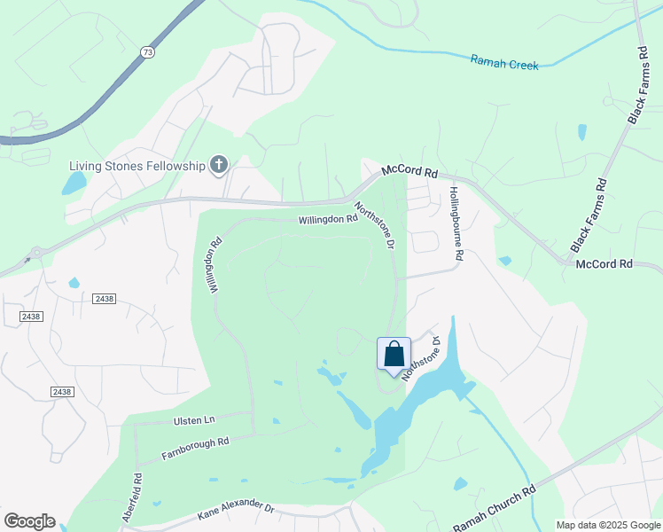 map of restaurants, bars, coffee shops, grocery stores, and more near 12721 Longstock Court in Huntersville