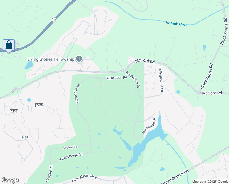 map of restaurants, bars, coffee shops, grocery stores, and more near 12721 Longstock Court in Huntersville