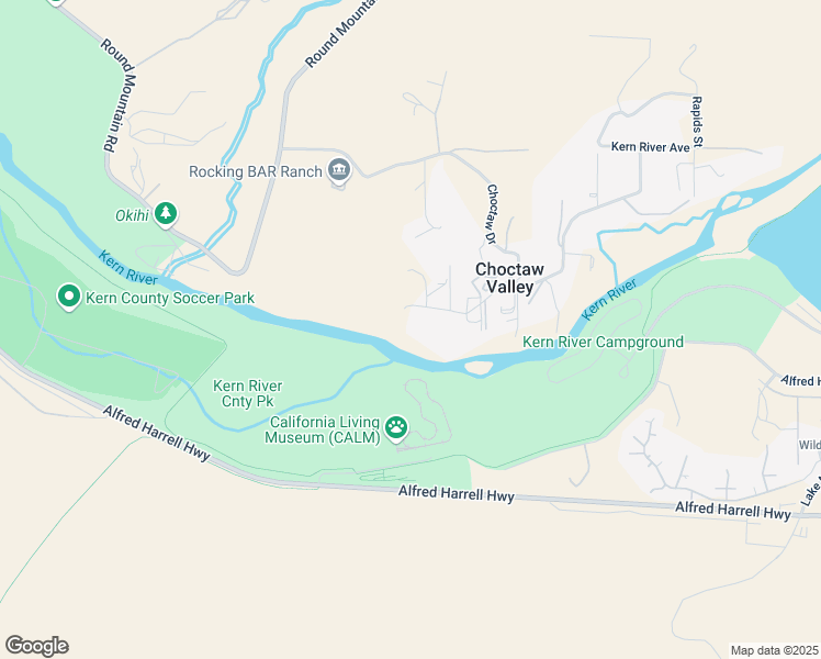 map of restaurants, bars, coffee shops, grocery stores, and more near 10734 Olcese Road in Bakersfield