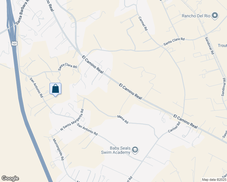 map of restaurants, bars, coffee shops, grocery stores, and more near 13590 El Camino Real in Atascadero