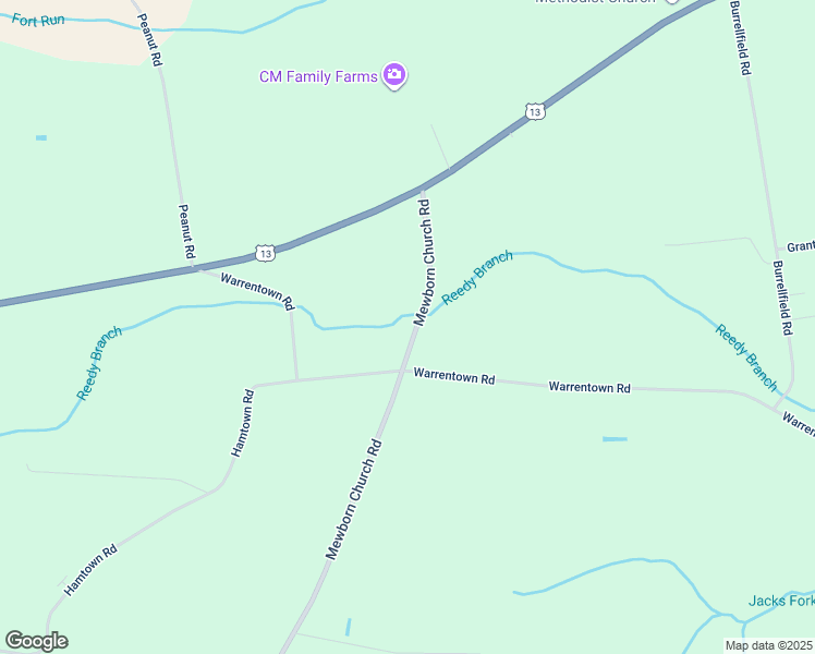map of restaurants, bars, coffee shops, grocery stores, and more near 326 Mewborn Church Road in Snow Hill