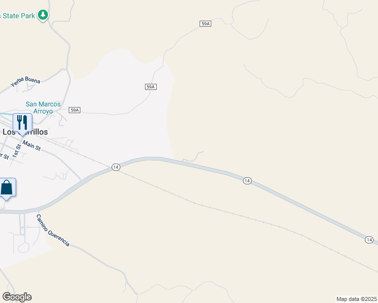 map of restaurants, bars, coffee shops, grocery stores, and more near 2229 New Mexico 14 in Santa Fe