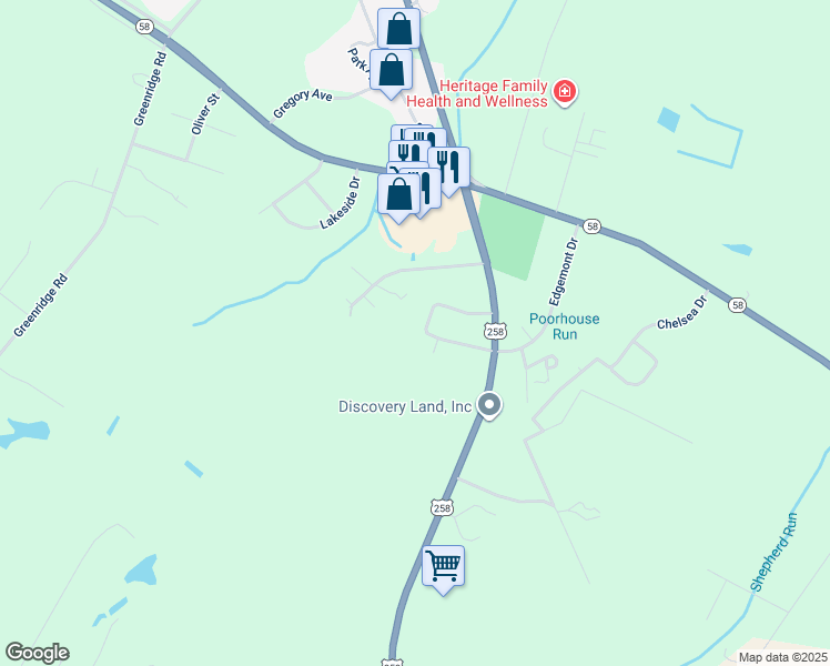 map of restaurants, bars, coffee shops, grocery stores, and more near 1010 Indianhead Circle in Snow Hill
