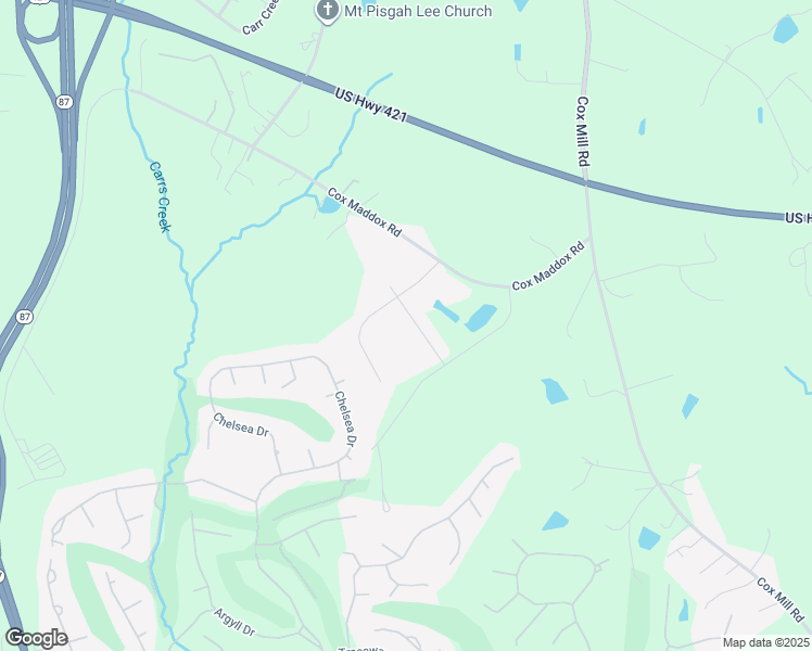 map of restaurants, bars, coffee shops, grocery stores, and more near 822 Cox Maddox Road in Sanford