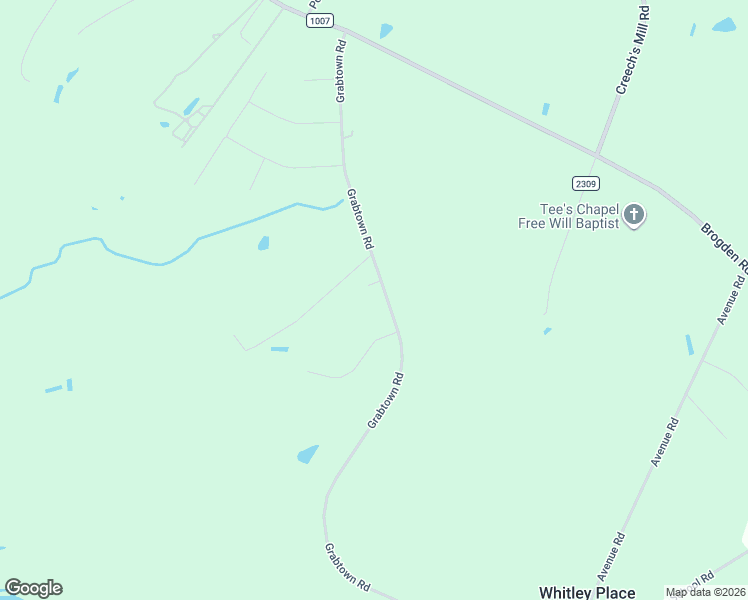 map of restaurants, bars, coffee shops, grocery stores, and more near Grabtown Road in Smithfield