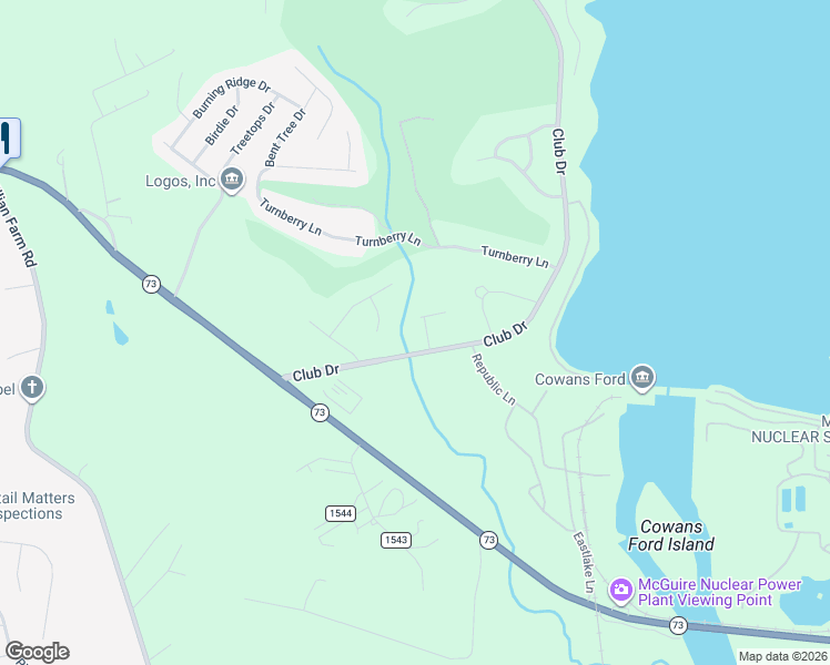 map of restaurants, bars, coffee shops, grocery stores, and more near 250 Mulligan Lane in Stanley