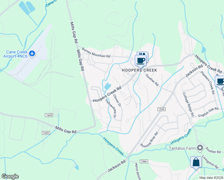 map of restaurants, bars, coffee shops, grocery stores, and more near 29 Philips Court in Fletcher
