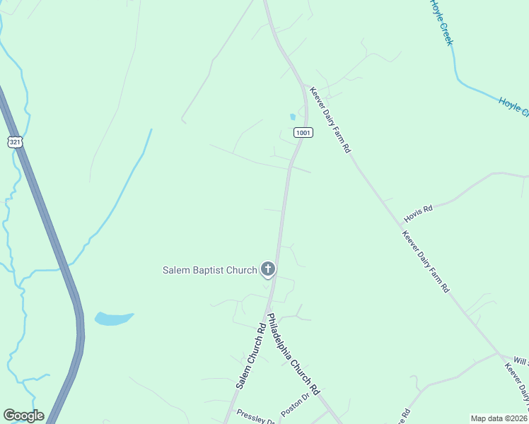 map of restaurants, bars, coffee shops, grocery stores, and more near 1862 Salem Church Road in Lincolnton