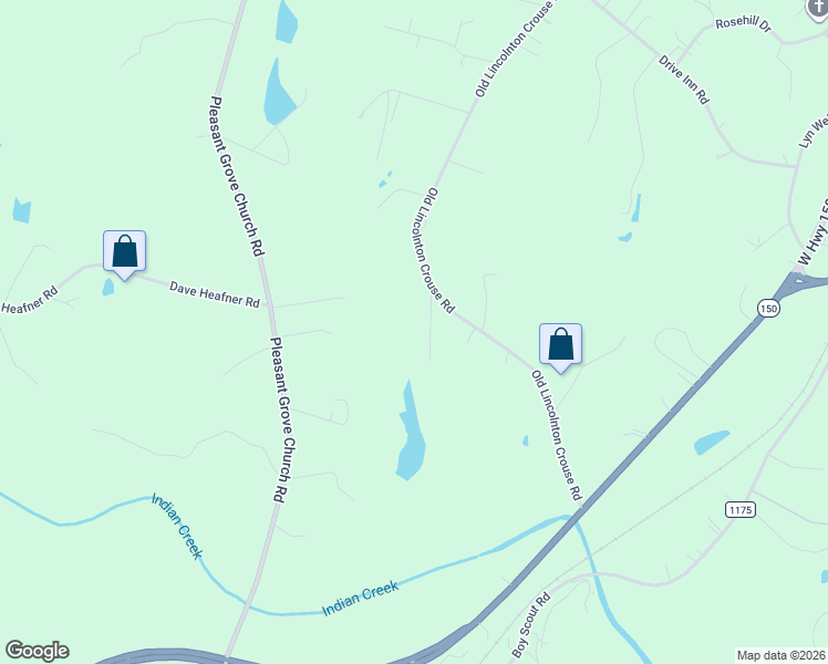 map of restaurants, bars, coffee shops, grocery stores, and more near 1286 Old Lincolnton Crouse Road in Crouse