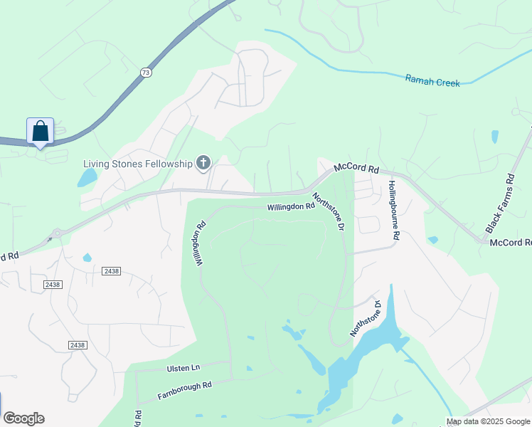 map of restaurants, bars, coffee shops, grocery stores, and more near 12607 Willingdon Road in Huntersville
