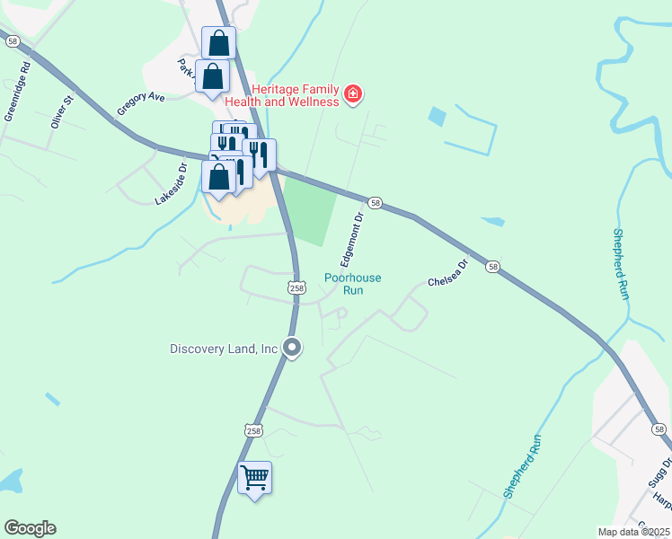 map of restaurants, bars, coffee shops, grocery stores, and more near 113 Edgemont Drive in Snow Hill