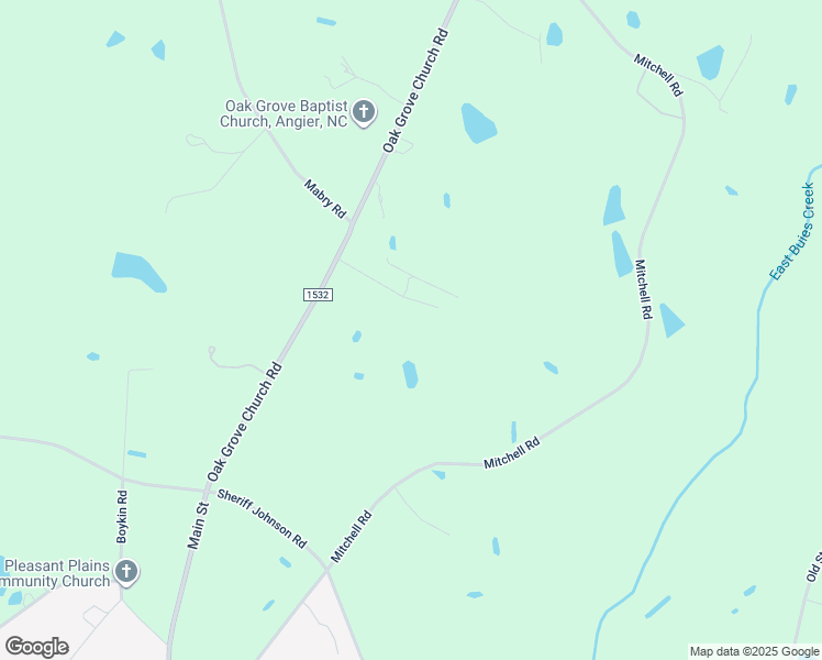 map of restaurants, bars, coffee shops, grocery stores, and more near 100 Gran Nad Lane in Angier