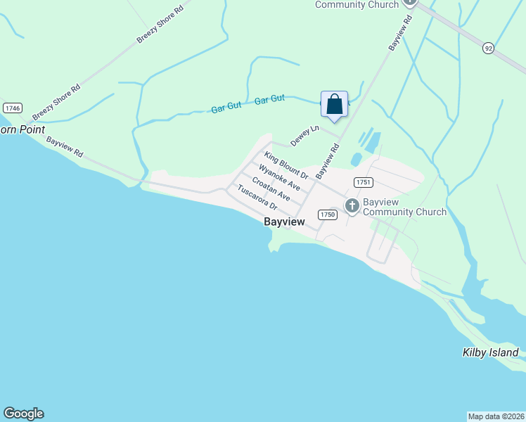 map of restaurants, bars, coffee shops, grocery stores, and more near State Road 1746 in Bath