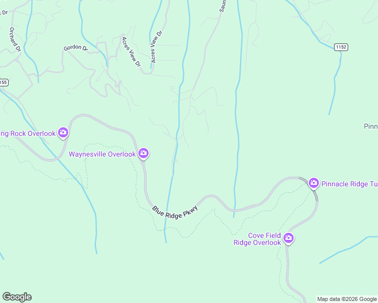 map of restaurants, bars, coffee shops, grocery stores, and more near 1461 Saunook Road in Waynesville