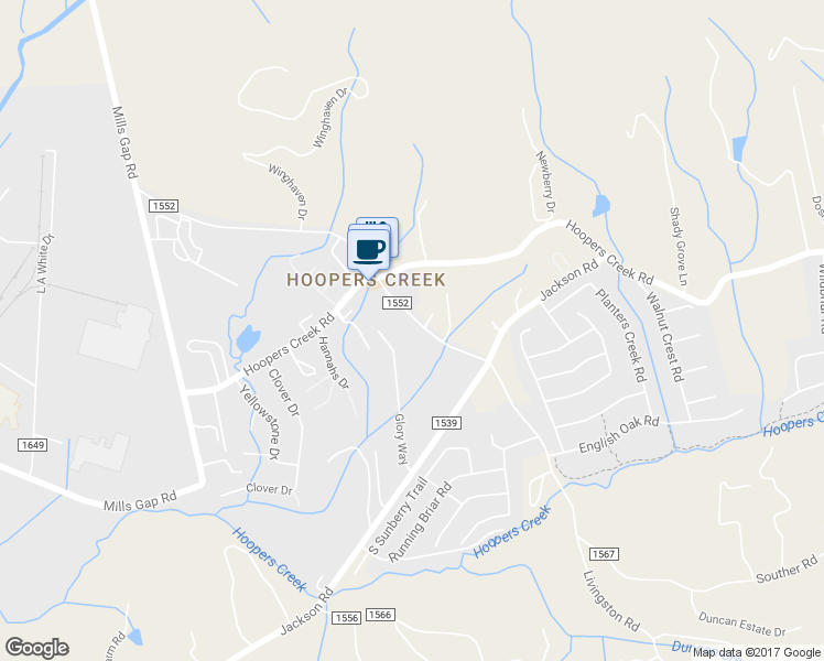 map of restaurants, bars, coffee shops, grocery stores, and more near 40 Souther Road in Fletcher