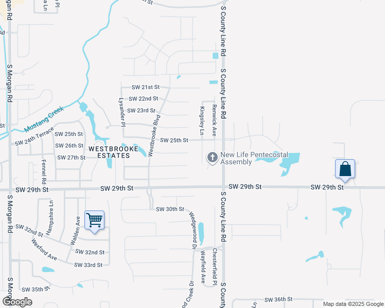 map of restaurants, bars, coffee shops, grocery stores, and more near 9100 Southwest 26th Street in Oklahoma City