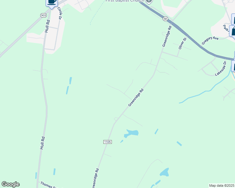 map of restaurants, bars, coffee shops, grocery stores, and more near 510 California Drive in Snow Hill