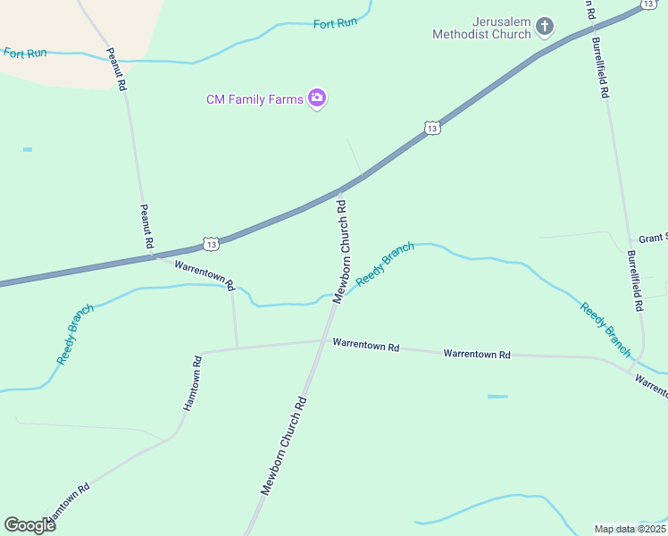 map of restaurants, bars, coffee shops, grocery stores, and more near 193 Mewborn Church Road in Snow Hill