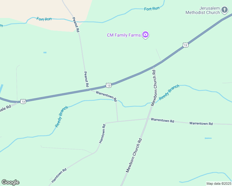 map of restaurants, bars, coffee shops, grocery stores, and more near 2892 Warrentown Road in Snow Hill