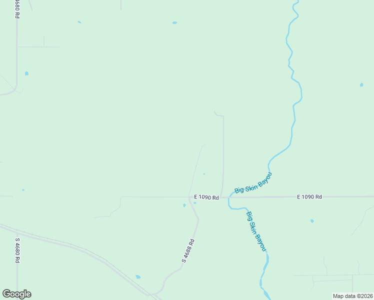 map of restaurants, bars, coffee shops, grocery stores, and more near 468821 East 1090 Road in Muldrow