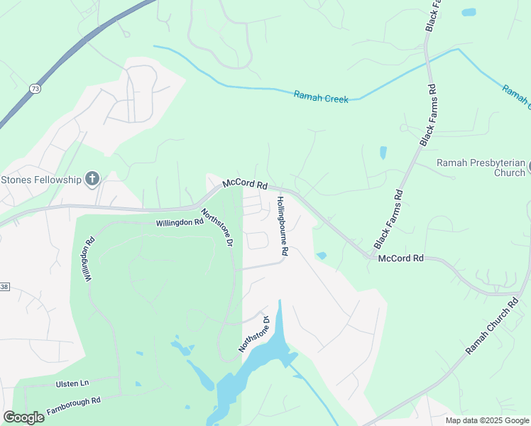 map of restaurants, bars, coffee shops, grocery stores, and more near 16119 Hollingbourne Road in Huntersville