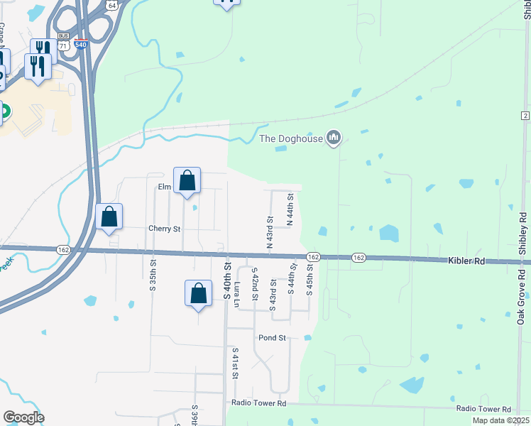 map of restaurants, bars, coffee shops, grocery stores, and more near 213 North 43rd Street in Van Buren