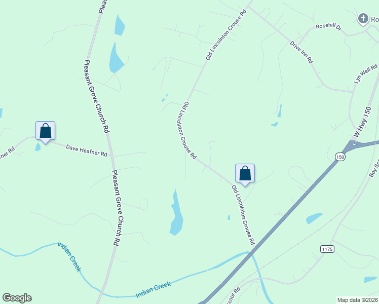 map of restaurants, bars, coffee shops, grocery stores, and more near 1286 Old Lincolnton Crouse Road in Crouse