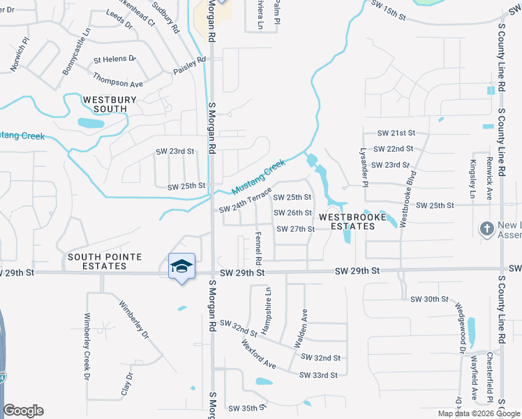 map of restaurants, bars, coffee shops, grocery stores, and more near 2501 Fawn Lily Road in Oklahoma City
