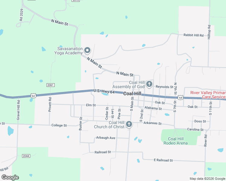 map of restaurants, bars, coffee shops, grocery stores, and more near 399 Harmon Road in Coal Hill