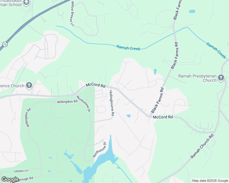 map of restaurants, bars, coffee shops, grocery stores, and more near 13145 McCord Road in Huntersville