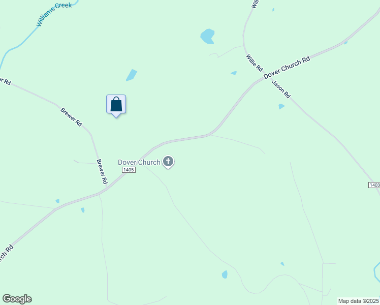 map of restaurants, bars, coffee shops, grocery stores, and more near 2334 Dover Church Road in Seagrove