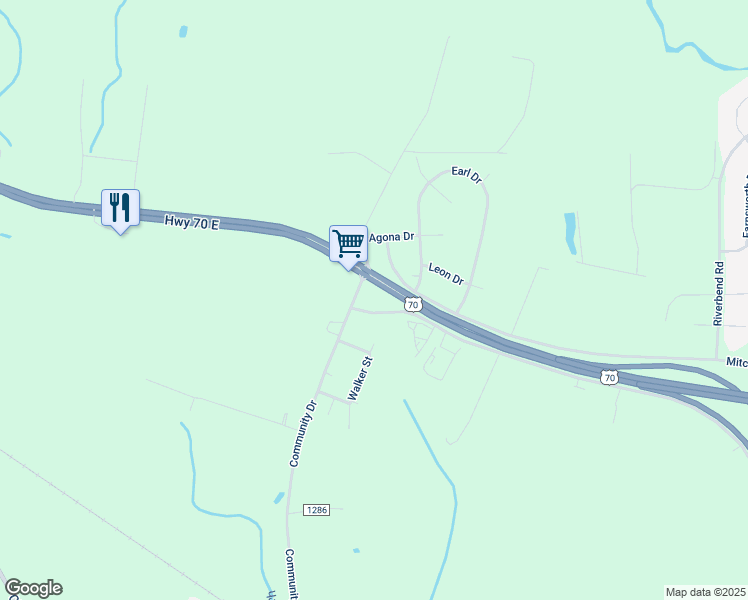map of restaurants, bars, coffee shops, grocery stores, and more near 3051-3371 U.S. 70 in Goldsboro