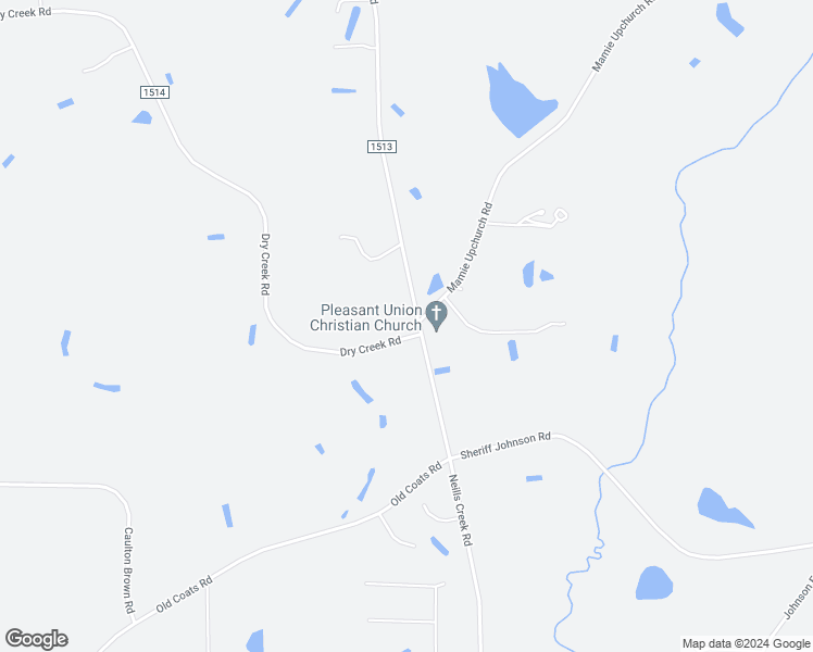 map of restaurants, bars, coffee shops, grocery stores, and more near 1435 Dry Creek Road in Lillington