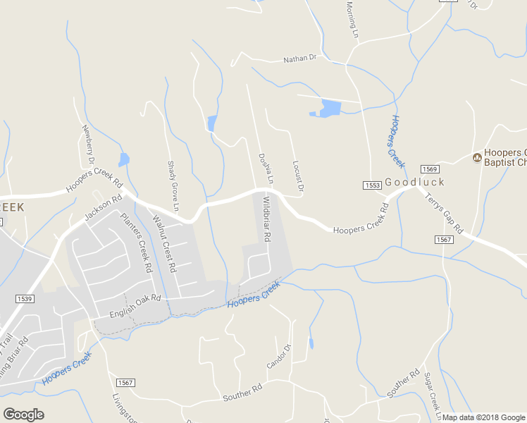 map of restaurants, bars, coffee shops, grocery stores, and more near 80 Wildbriar Road in Fletcher