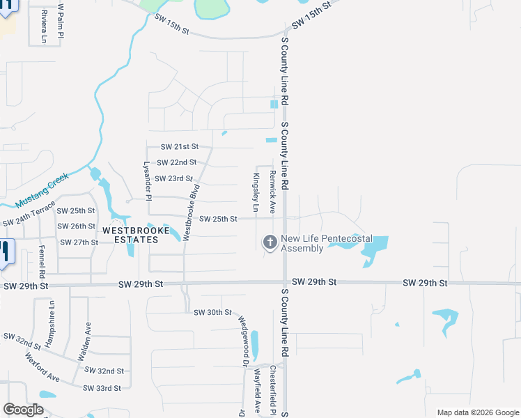 map of restaurants, bars, coffee shops, grocery stores, and more near 2517 Renwick Avenue in Oklahoma City