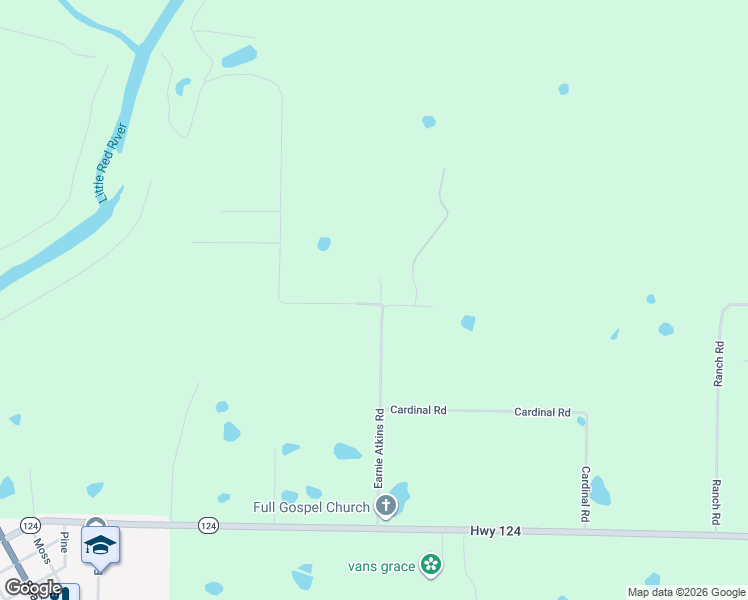 map of restaurants, bars, coffee shops, grocery stores, and more near 187 Emery Bluff Road in Pangburn