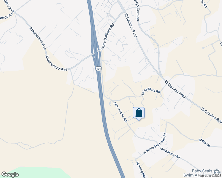 map of restaurants, bars, coffee shops, grocery stores, and more near 9320 Easement Road in Atascadero