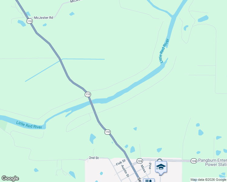 map of restaurants, bars, coffee shops, grocery stores, and more near 96 Raintree Valley Road in Pangburn